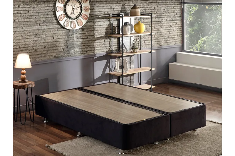 TROYTOL Sängram Dubbel 150x200 Svart