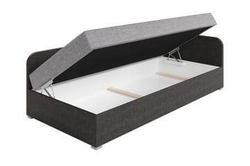 Unona Sängram 90x200 cm i Tyg med Förvaring + Sänggavel + Sängmadrass - Grön - Möbler - Sovrum - Sängram & sängstomme