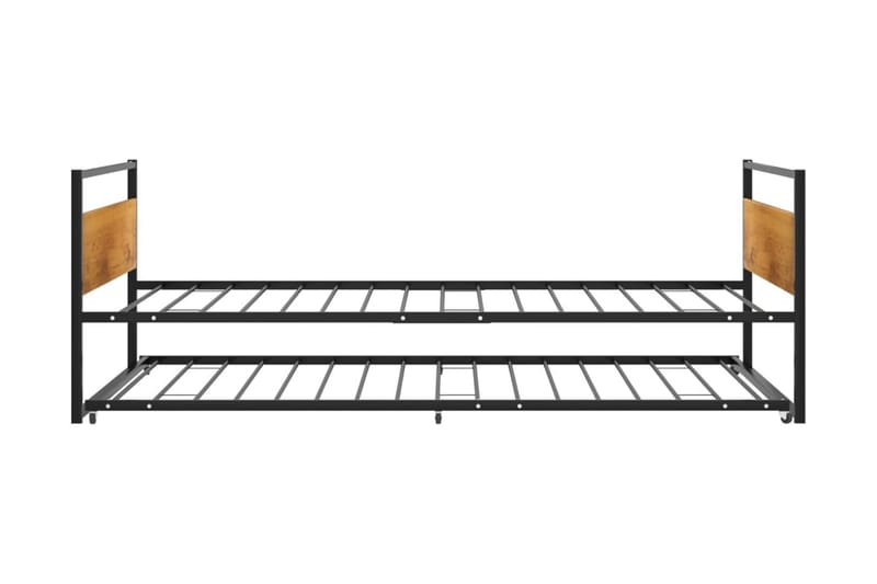 Utdragbar sängram svart metall 90x200 cm - Svart - Möbler - Sovrum - Sängram & sängstomme