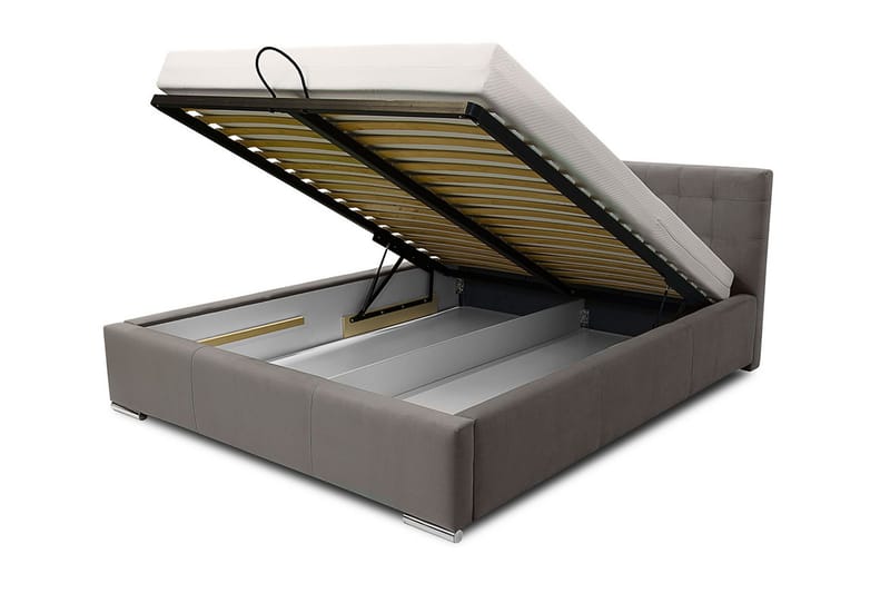 Vento Sängram med Förvaring 180x200 - Grå - Möbler - Sovrum - Sängram & sängstomme