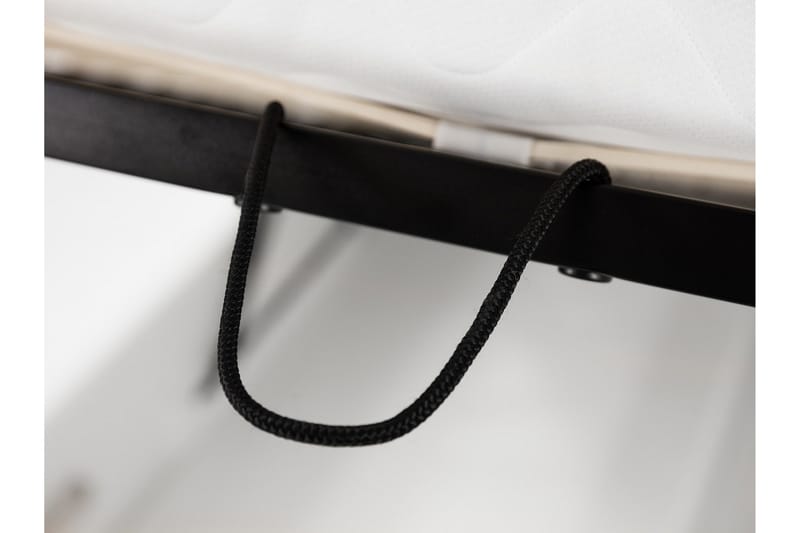 Veslbu Komplett Sängpaket 160x200 cm i Konstläder med Förvaring och Sänggavel + Bäddmadrass - Vit - Möbler - Sovrum - Sängram & sängstomme