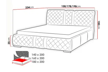 Veslbu Säng 160x200 - Vit - Möbler - Sovrum - Sängram & sängstomme