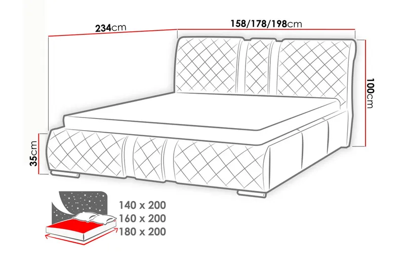 Veslbu Sängram 140x200  Vit - Vit - Möbler - Sovrum - Sängram & sängstomme