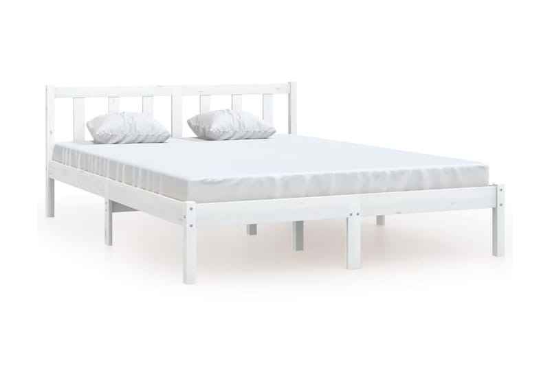 Sängram vit massiv furu 120x190 cm UK liten dubbel - Vit - Möbler - Sovrum - Sängram & sängstomme