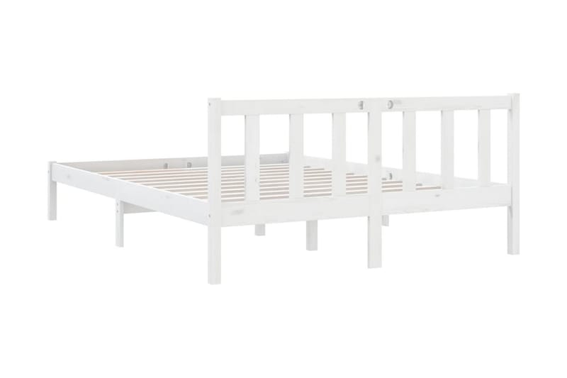 Sängram vit massiv furu 120x190 cm UK liten dubbel - Vit - Möbler - Sovrum - Sängram & sängstomme