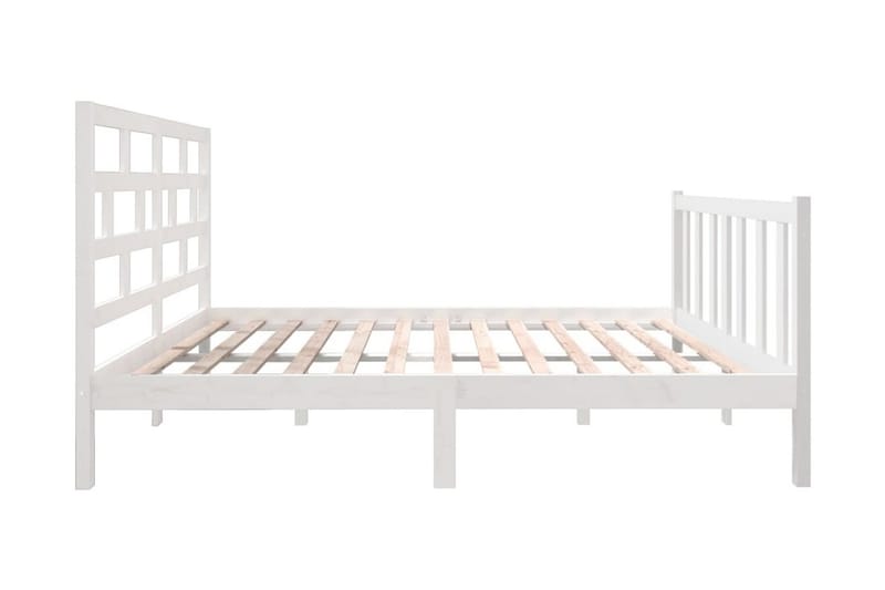Sängram vit massiv furu 140x190 cm - Vit - Möbler - Sovrum - Sängram & sängstomme
