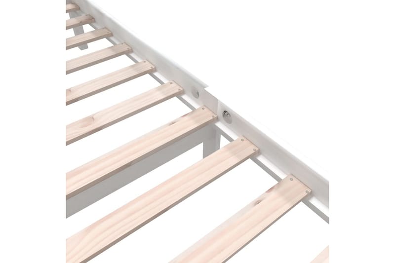 Sängram vit massiv furu 140x190 cm - Vit - Möbler - Sovrum - Sängram & sängstomme