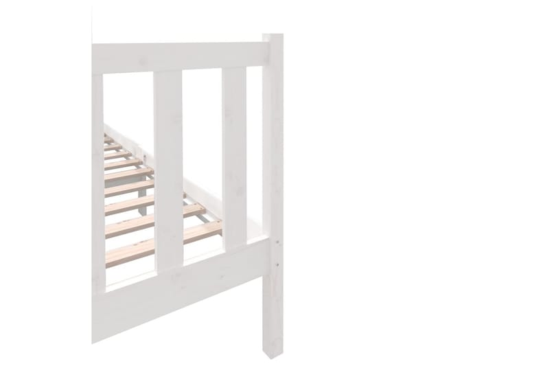 Sängram vit massiv furu 140x190 cm - Vit - Möbler - Sovrum - Sängram & sängstomme