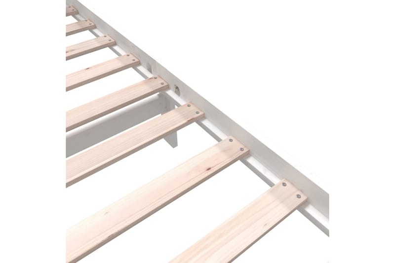 Sängram vit massivt furu 120x190 cm - Vit - Möbler - Sovrum - Sängram & sängstomme