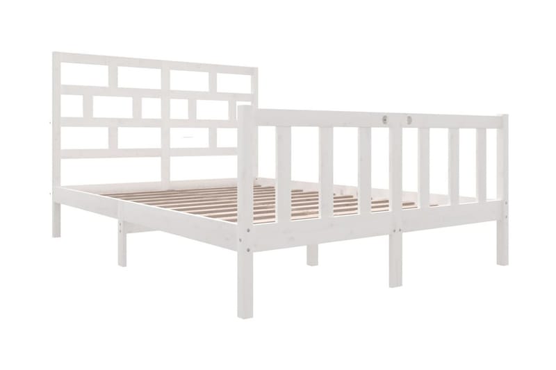 Sängram vit massivt furu 120x200 cm enkelsäng - Vit - Möbler - Sovrum - Sängram & sängstomme