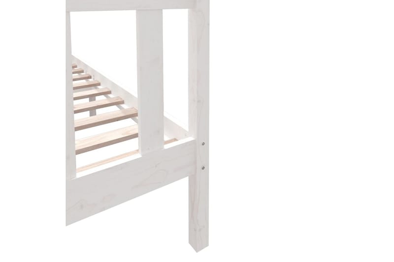 Sängram vit massivt furu 135x190 cm 4FT6 - Vit - Möbler - Sovrum - Sängram & sängstomme