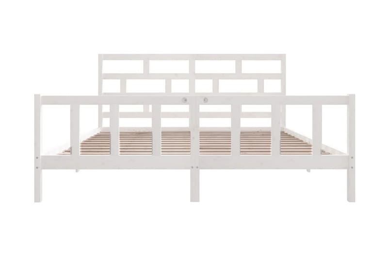 Sängram vit massivt furu 180x200 cm - Vit - Möbler - Sovrum - Sängram & sängstomme