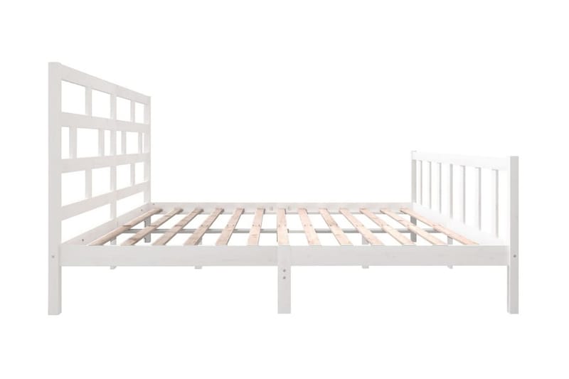 Sängram vit massivt furu 180x200 cm - Vit - Möbler - Sovrum - Sängram & sängstomme