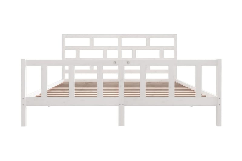 Sängram vit massivt furu 200x200 cm - Vit - Möbler - Sovrum - Sängram & sängstomme