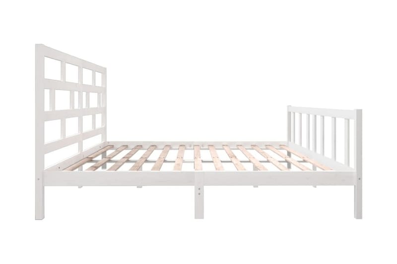 Sängram vit massivt furu 200x200 cm - Vit - Möbler - Sovrum - Sängram & sängstomme