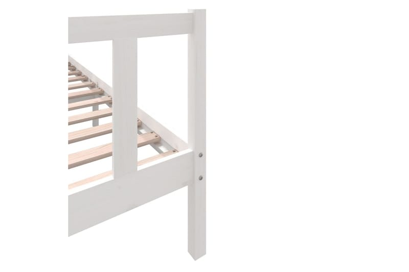 Sängram vit massivt furu 200x200 cm - Vit - Möbler - Sovrum - Sängram & sängstomme