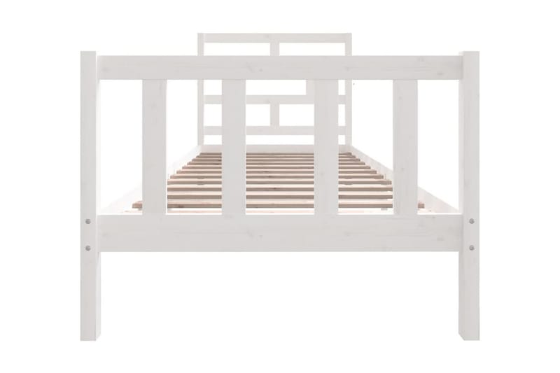 Sängram vit massivt furu 90x200 cm - Vit - Möbler - Sovrum - Sängram & sängstomme
