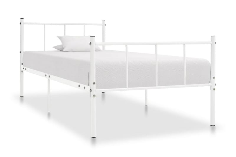 Sängram vit metall 120x200 cm - Sängram & sängstomme