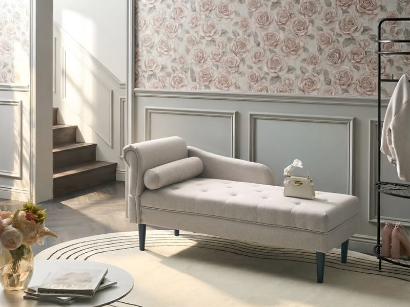 Schäslong Yvoire Vänstervänd - Beige - Möbler - Sovrum - Dagbäddar