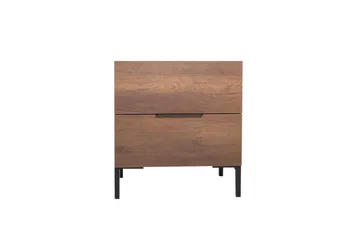 Serene Sängbord 55 cm med Trä- och Valnötsutseende, Förvaring med Lådor - Valnötsbrun - Möbler - Sovrum - Sängbord