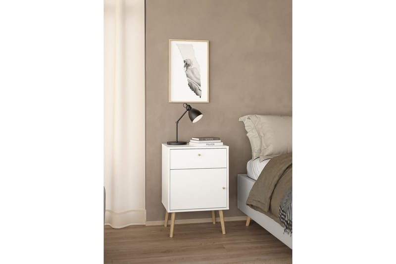 Shinta Sängbord 50 cm - Vit - Möbler - Sovrum - Sängbord