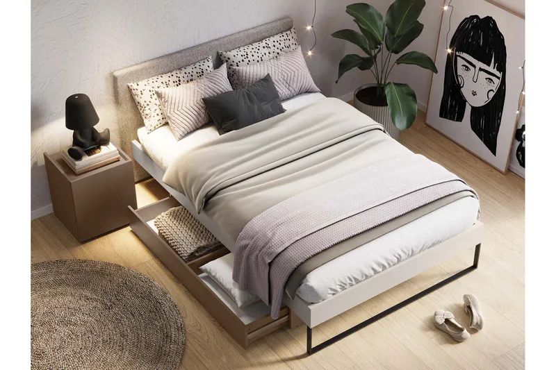 Sigmana Möbelset För Sovrum - Ljusgrå/Beige - Möbler - Sovrum - Möbelset för sovrum