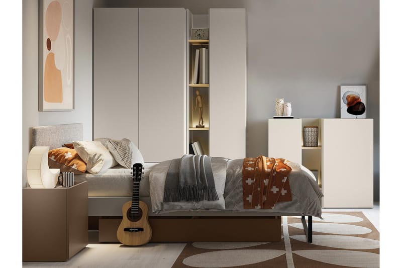 Sigmana Möbelset För Sovrum - Ljusgrå/Beige - Möbler - Sovrum - Möbelset för sovrum