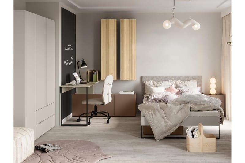 Sigmana Möbelset För Sovrum - Ljusgrå/Brun/Beige - Möbler - Sovrum - Möbelset för sovrum