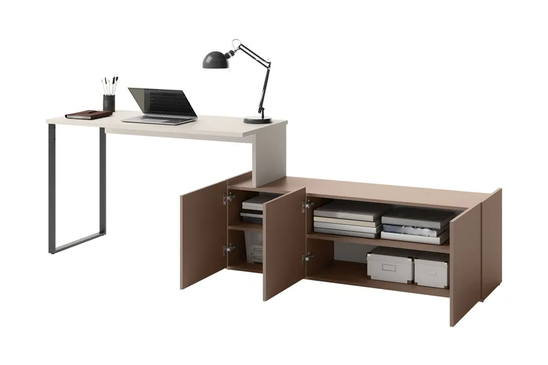 Sigmana Möbelset För Sovrum - Ljusgrå/Brun/Beige - Möbler - Sovrum - Möbelset för sovrum