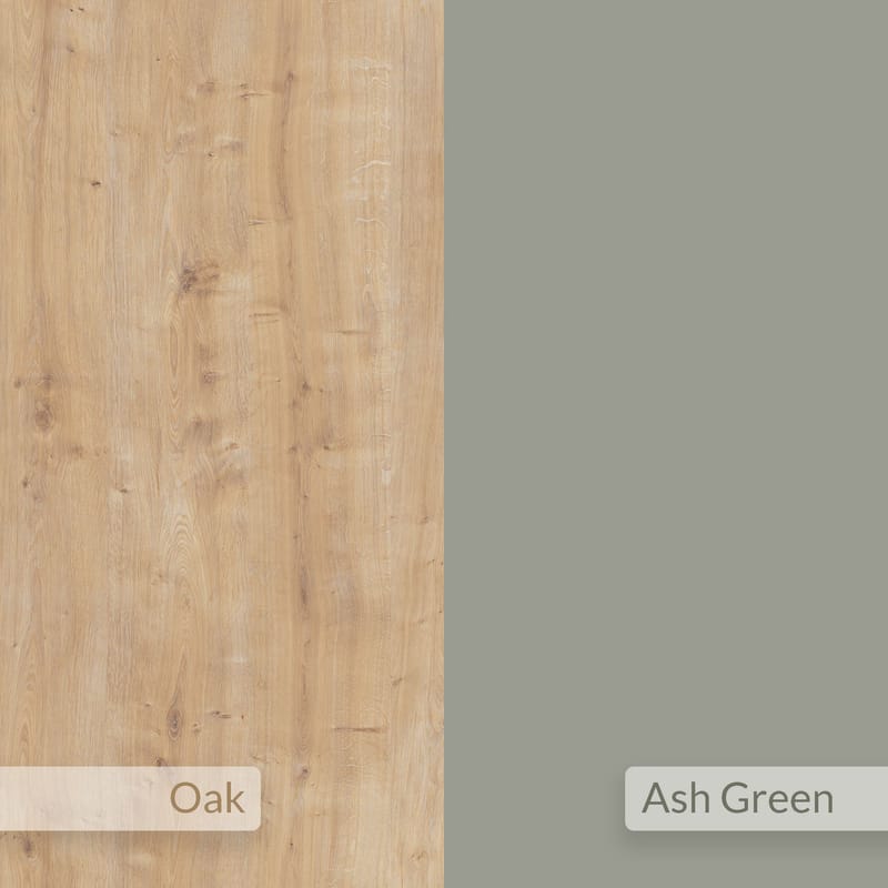 Silena Sängbord 40 cm - Ash Green och Sapphire Oak - Möbler - Sovrum - Sängbord
