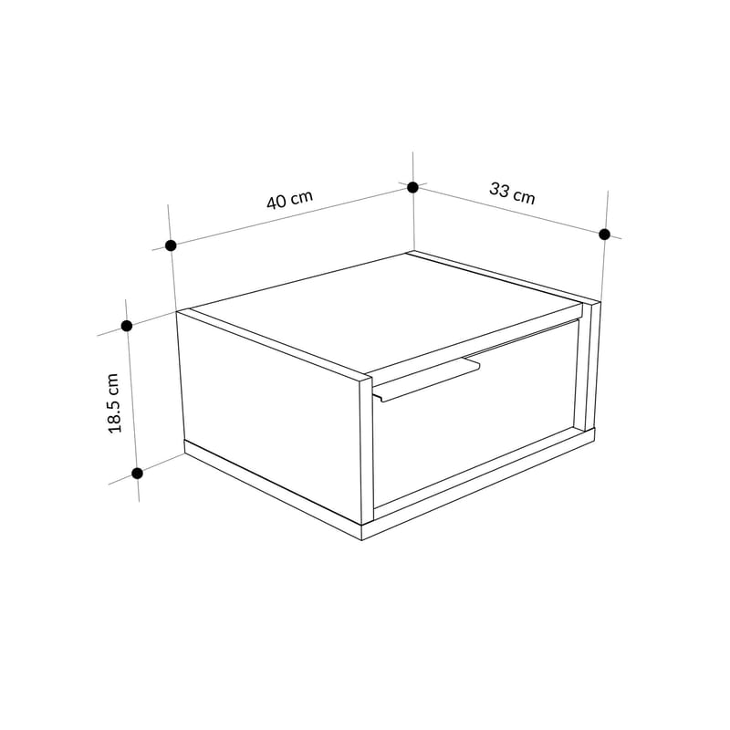 Silena Sängbord 40 cm - Black Wood och Oud - Möbler - Sovrum - Sängbord