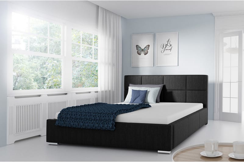 Sirdal Sängram 140x200 cm - Svart - Möbler - Sovrum - Sängram & sängstomme