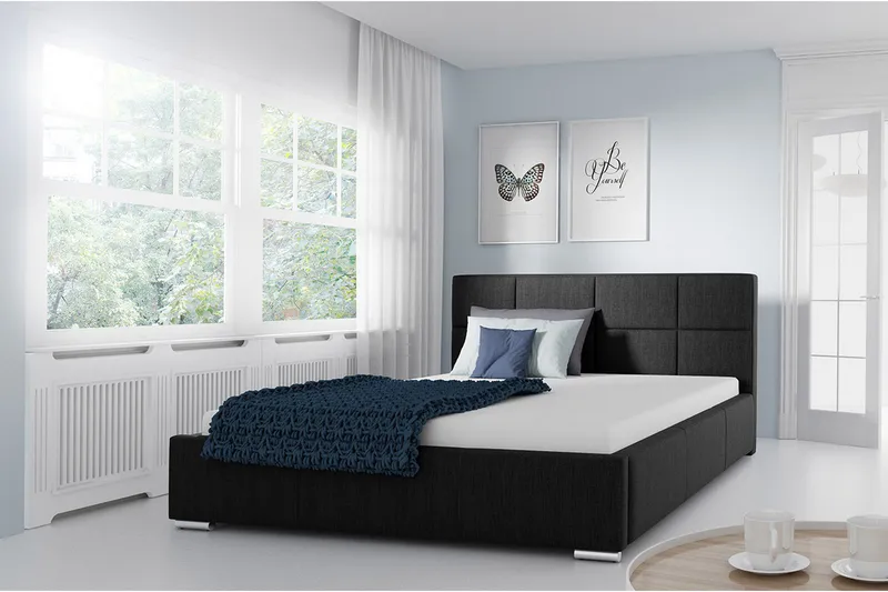 Sirdal Sängram 140x200 cm - Svart - Möbler - Sovrum - Sängram & sängstomme