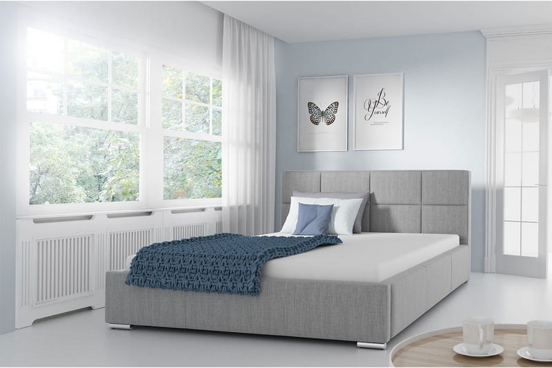 Sirdal Sängram 160x200 cm - Ljusgrå - Möbler - Sovrum - Sängram & sängstomme