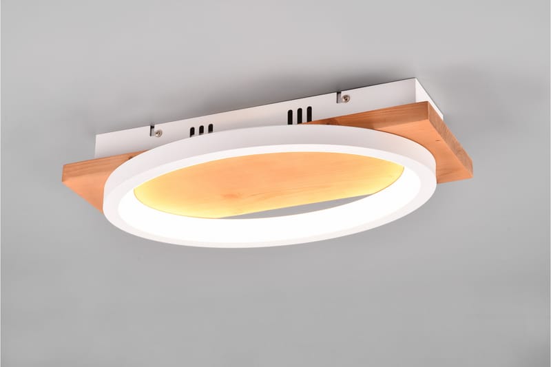 BARCA LED-Vägglampa 1-dels Matt vit/Trä - Vit - Möbler - Sovrum - Sovrumslampa