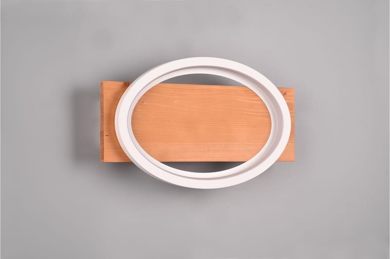 BARCA LED-Vägglampa 1-dels Matt vit/Trä - Vit - Möbler - Sovrum - Sovrumslampa