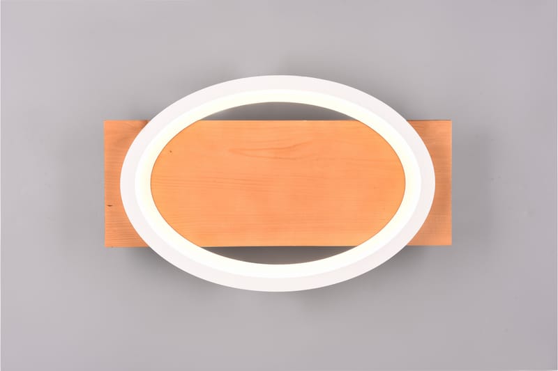 BARCA LED-Vägglampa 1-dels Matt vit/Trä - Vit - Möbler - Sovrum - Sovrumslampa