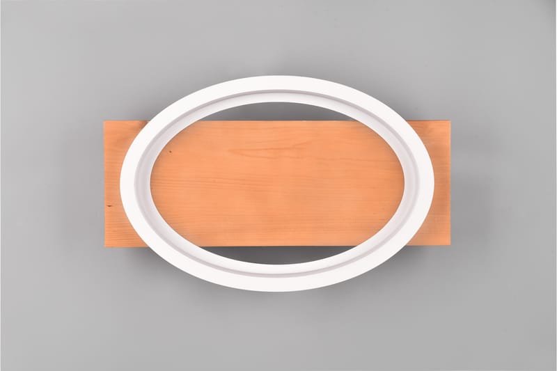 BARCA LED-Vägglampa 1-dels Matt vit/Trä - Vit - Möbler - Sovrum - Sovrumslampa