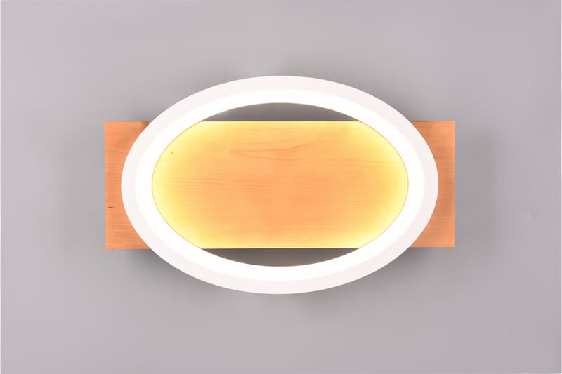 BARCA LED-Vägglampa 1-dels Matt vit/Trä - Vit - Möbler - Sovrum - Sovrumslampa