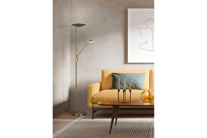 Brantford LED Golvlampa antikmässing. - Mässing - Möbler - Sovrum - Sovrumslampa