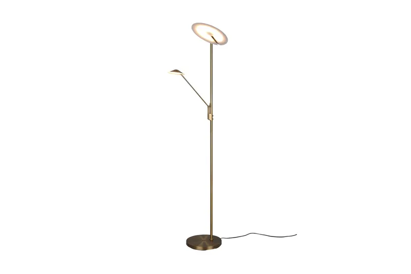 Brantford LED Golvlampa antikmässing. - Mässing - Möbler - Sovrum - Sovrumslampa