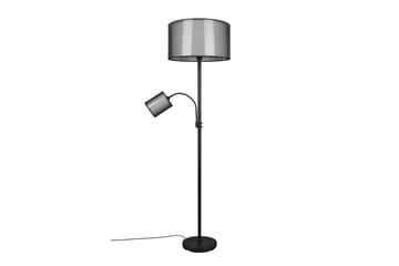 Burton Golvlampa med läslampa E27+E14 mattsvart - Matt svart - Möbler - Sovrum - Sovrumslampa