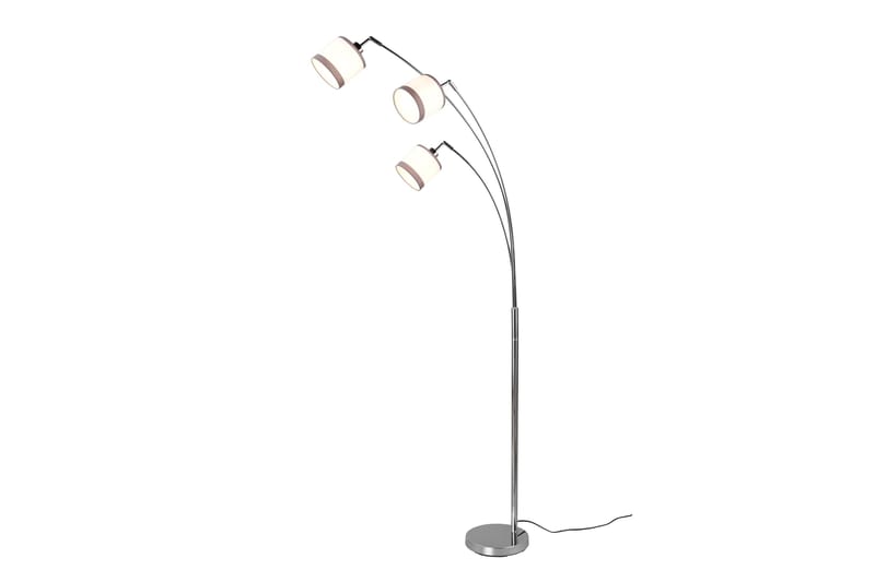 Davos Golvlampa 3L E14 krom/ vit, Krom/Vit