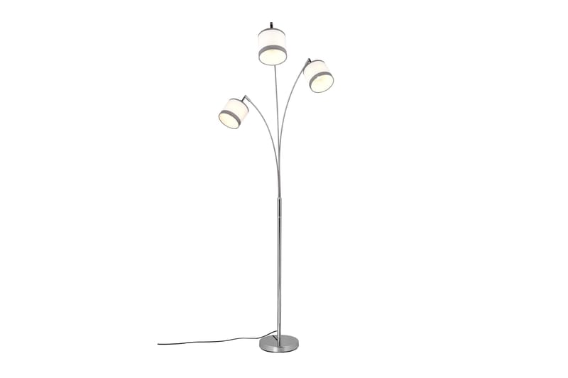 Davos Golvlampa 3L E14 krom/ vit - Krom/Vit - Möbler - Sovrum - Sovrumslampa