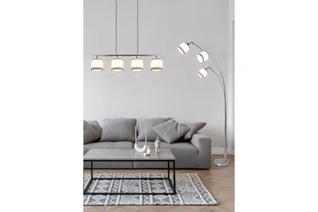Davos Golvlampa 3L E14 krom/ vit - Krom/Vit - Möbler - Sovrum - Sovrumslampa