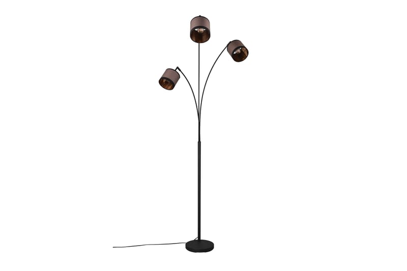 Davos Golvlampa 3L E14 mattsvart/ greige - Matt svart/Greige - Möbler - Sovrum - Sovrumslampa