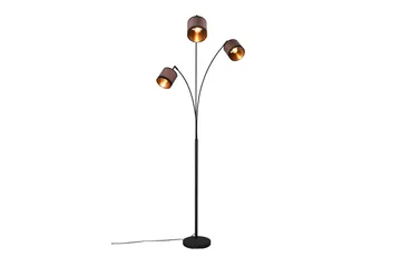 Davos Golvlampa 3L E14 mattsvart/ greige - Matt svart/Greige - Möbler - Sovrum - Sovrumslampa