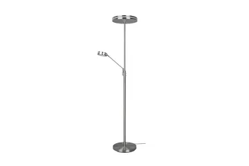 Franklin LED Golvlampa uplight borstad stål - Borstad stål - Möbler - Sovrum - Sovrumslampa