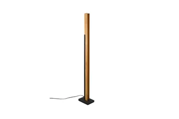 Kerala LED Golvlampa mattsvart/ trä - Matt Svart/Trä - Möbler - Sovrum - Sovrumslampa