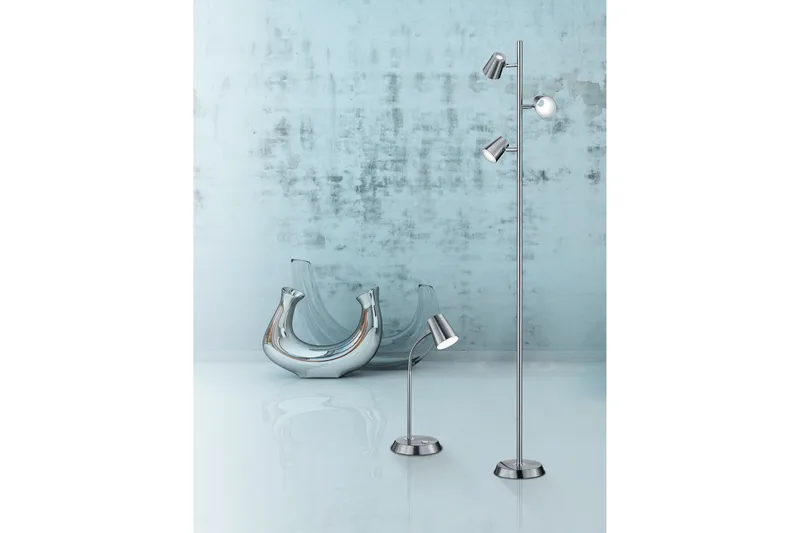 Narcos LED Bordslampa borstad stål - Borstad stål/Vit - Möbler - Sovrum - Sovrumslampa
